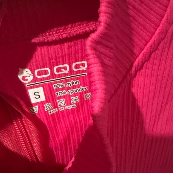 Pink Ribbed Sleeveless Jumpsuit! Invisible Back Zipper! Spring Casual Athletic - Picture 4 of 6